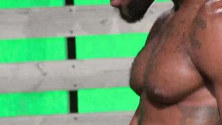 FalconsXXX.com - Hard interracial bareback action with a huge black cock drilling dee