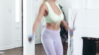 Cock thrusting training is part of my workout session with the big boobed Caitlin Bel Hoe 2