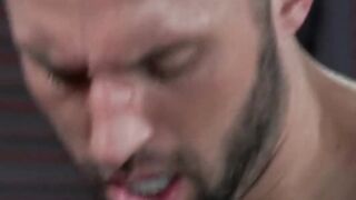 RagingXXX.com - A tattooed mechanic robbed and ass fucked by two thieves