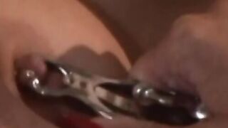 PussyCatsLatex.com - Inked sub babe's dildo fucking by latex mistress