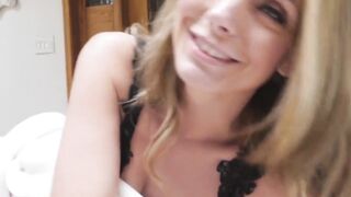 MomIsPervy.com - Sexy stepmom Jane Doux eagerly sucking hard cock in POV
