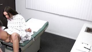 Seductive April Olsen is seduced by her pervy doctor who cums in her amazing mouth