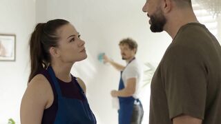 INNOCENT TABOO House Cleaner Alison Rey Flirts With Rich Customer Will Pounder Into Front Of Her Hubby