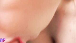 This Bae give the best head with red lips, close-up