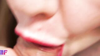 This Bae give the best head with red lips, close-up
