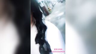 Asia tgirl outside being very slutty and sissy wanking it