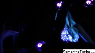 Samantha Saint gets off into this super sexy Hottie ebony light solo!