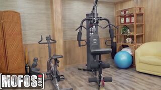 Mofos - Slim chinese Ember Snow does her Workout and Alex Legend Helps her Stretch her Tight Cunt