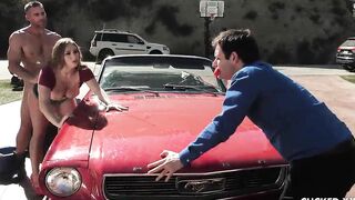 Skylar Snow Is A Natural Huge Tit Nympho Who Cucks Her Hubby With The Vehicle Polisher