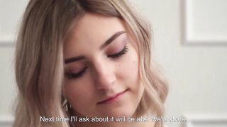 Huge titted blonde innocent Tieny Mieny loses her virginity