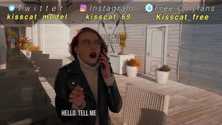 KISSCAT Love Breakfast with Sausage - Outdoor Agent Pickup Russian Schoolgirl for Public Sex