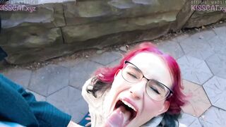 KISSCAT Love Breakfast with Sausage - Outdoor Agent Pickup Russian Schoolgirl for Public Sex