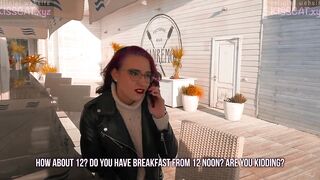 KISSCAT Love Breakfast with Sausage - Outdoor Agent Pickup Russian Schoolgirl for Public Sex