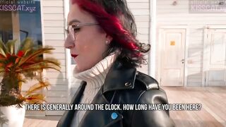 KISSCAT Love Breakfast with Sausage - Outdoor Agent Pickup Russian Schoolgirl for Public Sex