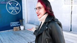 KISSCAT Love Breakfast with Sausage - Outdoor Agent Pickup Russian Schoolgirl for Public Sex