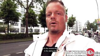 HITZEFREI.dating ► STREET-SCREWED ◄ with GERMAN Dark Hair LULLU GUN