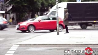 HITZEFREI.dating ► STREET-SCREWED ◄ with GERMAN Dark Hair LULLU GUN