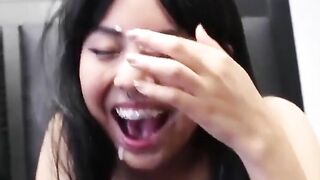 Me Laurence Pavitt Cumming On An Japanese Girls Face