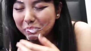 Me Laurence Pavitt Cumming On An Japanese Girls Face