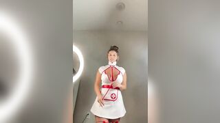 Huge hooters nurse needs ebony cock