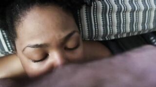 Natural Afro Black Long Melons Licks Nuts & Takes Nice Facial!