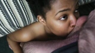 Natural Afro Black Long Melons Licks Nuts & Takes Nice Facial!