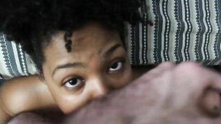 Natural Afro Black Long Melons Licks Nuts & Takes Nice Facial!