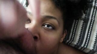 Natural Afro Black Long Melons Licks Nuts & Takes Nice Facial!