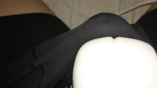 Hitachi Wand Vibrating My Penis Through My Boxers