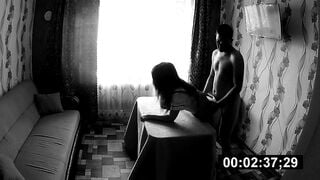 Concealed camera. 18yo college girl gets tight twat plowed inside bedro