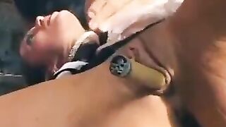 Ayla Mia gets plowed by 2 cocks