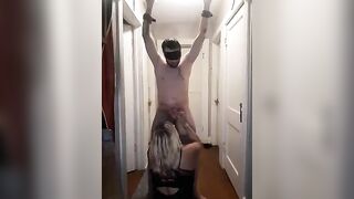 Mommy sucking off my lil dick