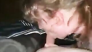 My ex-wife sucking off penis