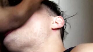 Lustful Chrisbots sucking of my large cock is rewarded with a nice hot load of cum