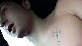 Str8Thugs.com - Horny thug Billy jerking off his juicy fuck stick in the car in solo