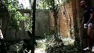 FilthyPissPlay.com - Homo thugs ass fuck outdoors and piss on each otherâs bodies