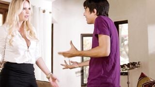 ADULT TIME - milf Rachael Cavalli Dominates Disobedient Stepson's Penis To Teach Him A Lesson!