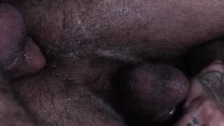 Hairy Rikk York takes hard barebacking satisfying his sexual needs