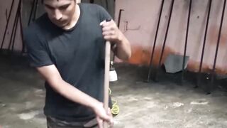 LecheLatinos.com - Young straight Latino sucks big dick and takes a raw POV pounding