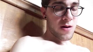 Alluring guy Arthur Joseph sways boredom by masturbating his hungry cock