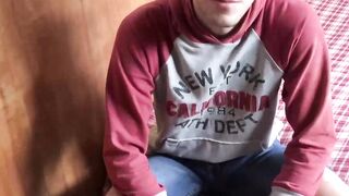 Alluring guy Arthur Joseph sways boredom by masturbating his hungry cock