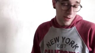 Alluring guy Arthur Joseph sways boredom by masturbating his hungry cock