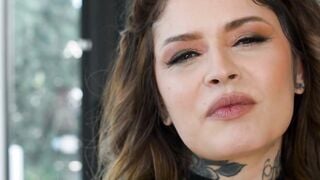 ADULT TIME - Tatted Beauty Vanessa Vega Is The Irresistible Slave! Wants To Bow Down To Your Big Dick!