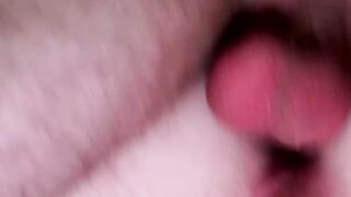 Purple haired JR Adams rubbed his throbbing cock to his bud