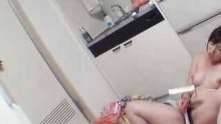 Japanese female toying her pussy all alone