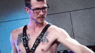 CentralFisting.com - Spanked gay takes a hard anal fucking from a glasses-wearing hun