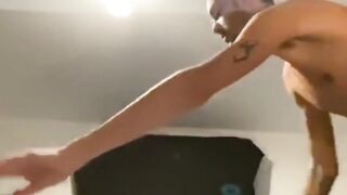 Skinny amateur twink Hector White masturbates and cums