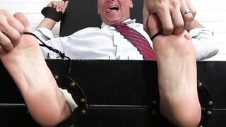 Mature hunk Sebastian tied up and tickle tormented by dom