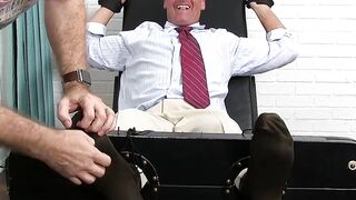 Mature hunk Sebastian tied up and tickle tormented by dom