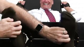Mature hunk Sebastian tied up and tickle tormented by dom